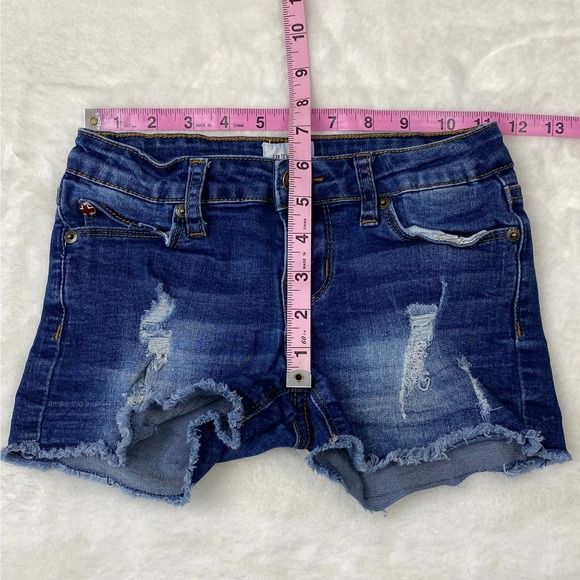 Hudson Kids Destructed Denim Shorts - Picture 4 of 6
